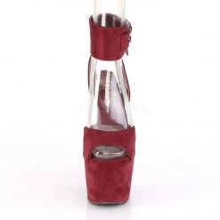 Pleaser Shoes ADORE-791FS Burgundy Faux Suede/Burgundy Faux Suede Platform Sandal