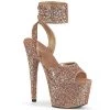 Pleaser Shoes ADORE-791LG Rose Gold Glitter/Rose Gold Glitter Platform Sandal 1 Pleaser Shoes ADORE-791LG Rose Gold Glitter/Rose Gold Glitter Platform Sandal