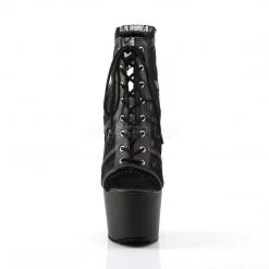 Pleaser ADORE-796LC Black Mesh Lace Boot Boots