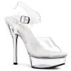 Pleaser Shoes ALLURE-608 Clear Platform Sandal