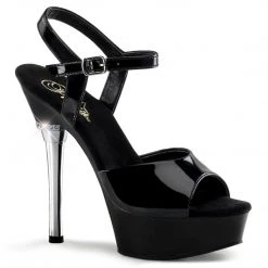 Pleaser Shoes ALLURE-609 Black Patent Platform Sandal