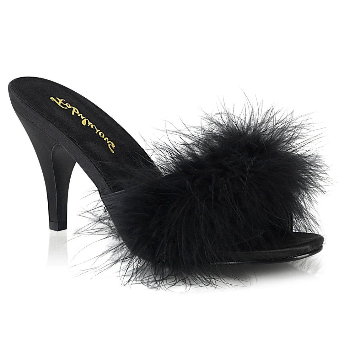 Fabulicious Shoes AMOUR-03 Black Pu-Fur 4 Fabulicious Shoes AMOUR-03 Black Pu-Fur