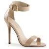 Pleaser AMUSE-10 Cream Patent Sandal