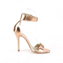 Pleaser AMUSE-10 Rose Gold Metallic Pu Sandal