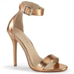 Pleaser AMUSE-10 Rose Gold Metallic Pu Sandal
