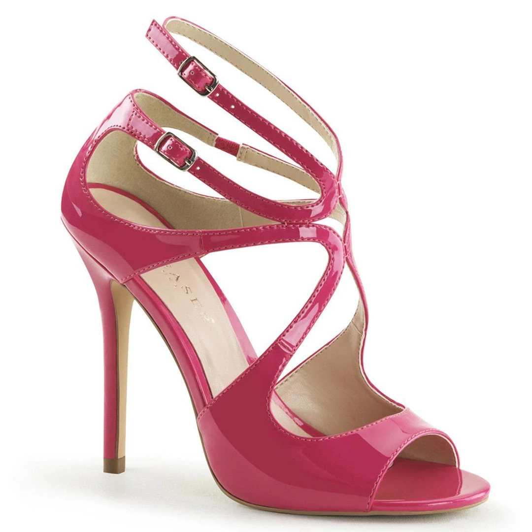 Pleaser AMUSE-15 Hot Pink Patent Sandal 3 Pleaser AMUSE-15 Hot Pink Patent Sandal
