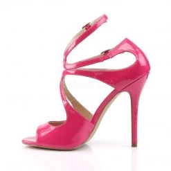 Pleaser AMUSE-15 Hot Pink Patent Sandal 10 Pleaser AMUSE-15 Hot Pink Patent Sandal