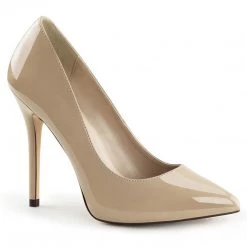 Pleaser AMUSE-20 Cream Patent Pump