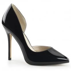 Pleaser Shoes AMUSE-22 Black Patent Pump