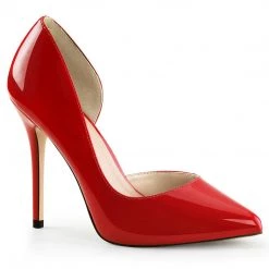 Pleaser AMUSE-22 Red Patent Pump Shoes
