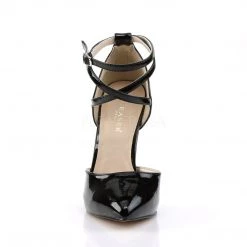 Pleaser Shoes AMUSE-25 Black Patent Pump