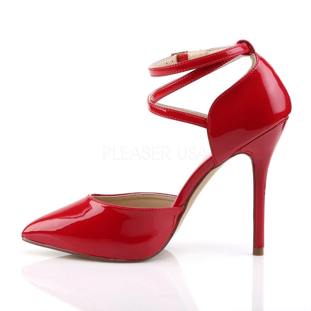 Pleaser Shoes AMUSE-25 Red Patent Pump 5 Pleaser Shoes AMUSE-25 Red Patent Pump