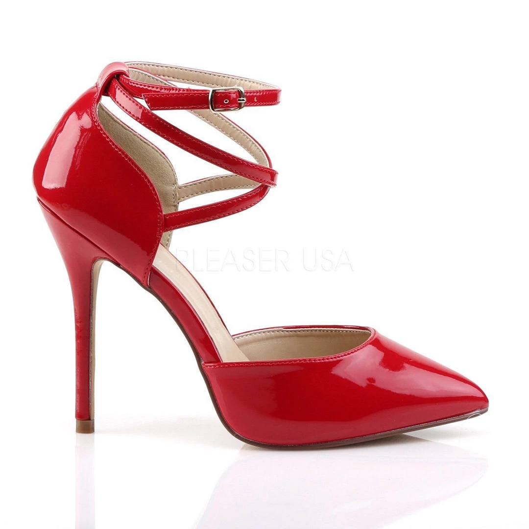 Pleaser Shoes AMUSE-25 Red Patent Pump 7 Pleaser Shoes AMUSE-25 Red Patent Pump