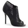 Fabulicious AMUSE-56 Black Lace-Mesh Boots