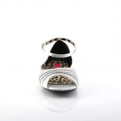 Pleaser Pink Label ANNA-03 Silver Satin Shoes