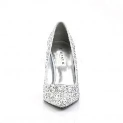 Pleaser APPEAL-20G Silver Glitter Pu Pump Shoes