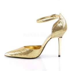 Pleaser APPEAL-21 Gold Woven Glitter Pump 10 Pleaser APPEAL-21 Gold Woven Glitter Pump