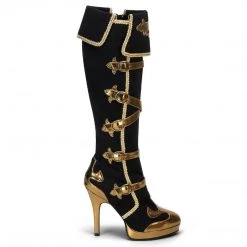 Funtasma Boots ARENA-2012 Black Microfiber-Gold Pu