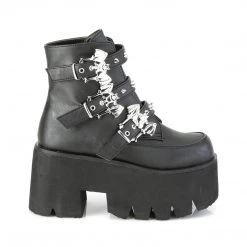 Demonia ASHES-55 Black Vegan Leather