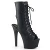 Pleaser ASPIRE-1016 Black Faux Leather Ankle Boot