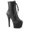 Pleaser Boots ASPIRE-1020 Black Faux Leather Ankle Boot