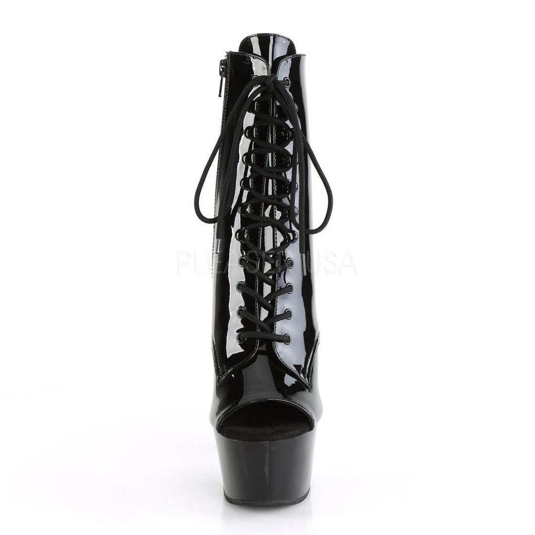 Pleaser Boots ASPIRE-1021 Black Patent Ankle Boot 4 Pleaser Boots ASPIRE-1021 Black Patent Ankle Boot