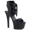 Pleaser ASPIRE-600-14 Black Faux Leather Platform Sandal