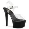 Pleaser ASPIRE-608 Clear/Black Platform Sandal Shoes