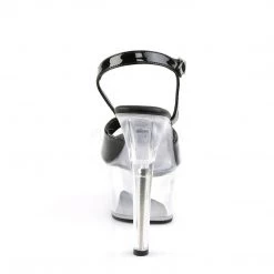 Pleaser Coming Soon (Pre-Order) ASPIRE-609 Black Patent/Clear Platform Sandal