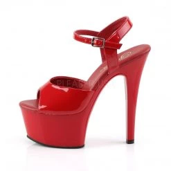 Pleaser ASPIRE-609 Red Patent Platform Sandal