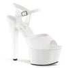 Pleaser ASPIRE-609 White Patent Platform Sandal