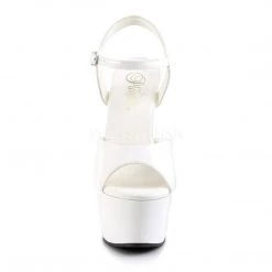Pleaser ASPIRE-609 White Patent Platform Sandal