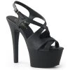 Pleaser ASPIRE-630 Black Faux Leather Platform Sandal Shoes