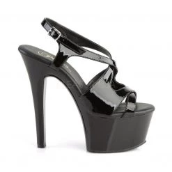 Pleaser ASPIRE-630 Black Patent /Black Platform Sandal