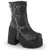Demonia Boots ASSAULT-66 Black Vegan Leather Ankle Boot