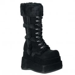 Demonia BEAR-202 Black Vegan Suede Calf Boot Boots
