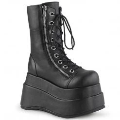 Demonia BEAR-265 Black Vegan Leather Mid-Calf Boot Boots