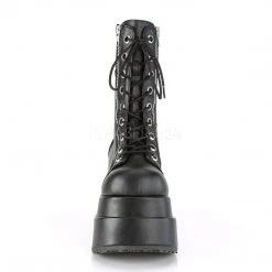 Demonia BEAR-265 Black Vegan Leather Mid-Calf Boot Boots