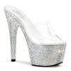 Pleaser BEJEWELED-701DM Clear/Silver Rhinestone Slide
