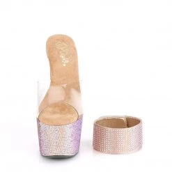 Pleaser BEJEWELED-712RS Clear/Rose Gold Multi Rhinestone Platform Sandal