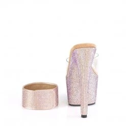 Pleaser BEJEWELED-712RS Clear/Rose Gold Multi Rhinestone Platform Sandal