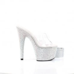 Pleaser Shoes BEJEWELED-712RS Clear/Silver Rhinestone Platform Sandal 13 Pleaser Shoes BEJEWELED-712RS Clear/Silver Rhinestone Platform Sandal