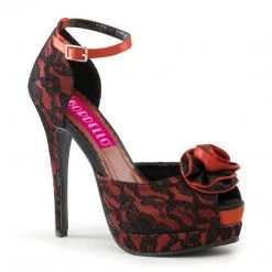Bordello BELLA-17 Red Satin-Black Lace