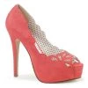 Pin Up Couture BELLA-30 Coral Faux Leather Shoes