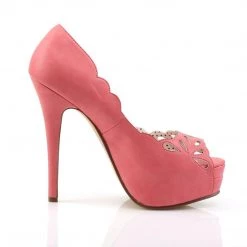 Pin Up Couture BELLA-30 Coral Faux Leather Shoes