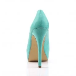 Pin Up Couture BELLA-30 Teal Faux Leather Shoes