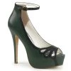 Pin Up Couture BELLA-31 Dark Green-Black Faux Leather Shoes 2 Pin Up Couture BELLA-31 Dark Green-Black Faux Leather Shoes