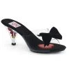 Pin Up Couture BELLE-301BOW Clear-Black/Clear Shoes