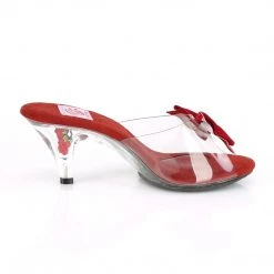 Pin Up Couture BELLE-301BOW Clear-Red/Clear