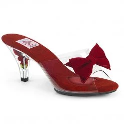 Pin Up Couture BELLE-301BOW Clear-Red/Clear